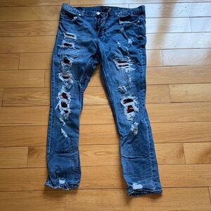 PacSun Ripped Blue Skinny Jeans